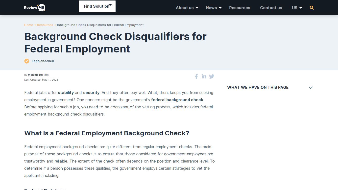 Background Check Disqualifiers for Federal Employment